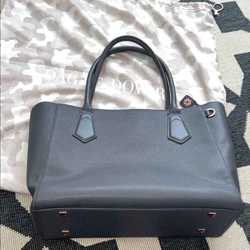 Dagne Dover Graphite Grey Signature Tote Bag